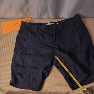 Women's Navy Cargo Bermuda Shorts